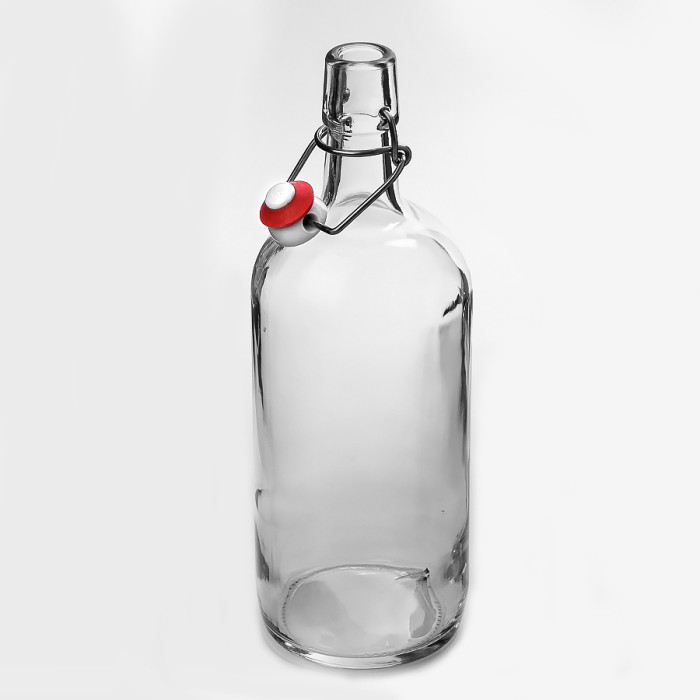 Бутылка бесцветная бугельная 1 литр в Смоленске