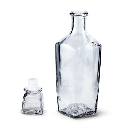 Бутылка (штоф) "Элегант" стеклянная 0,5 литра с пробкой  в Смоленске